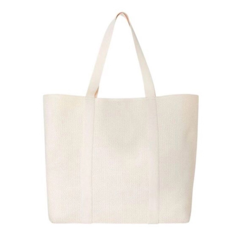A New Day Engineered Knit Tote Handbag Carryall Cream